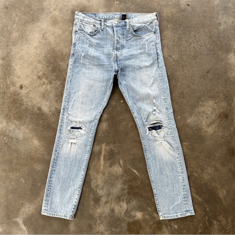 H&M Light Blue Distressed Jeans